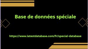 Base de données spéciale