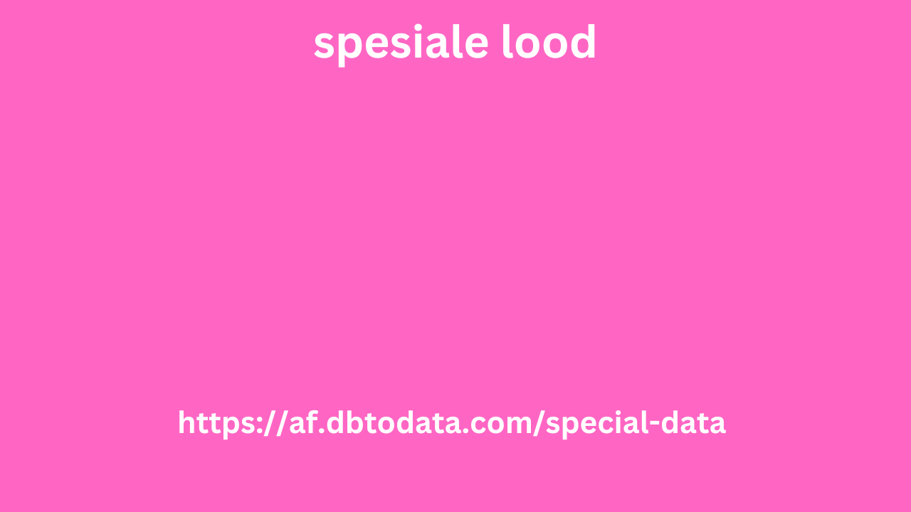 spesiale lood