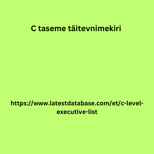 C taseme täitevnimekiri