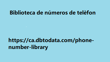 Biblioteca de números de telèfon