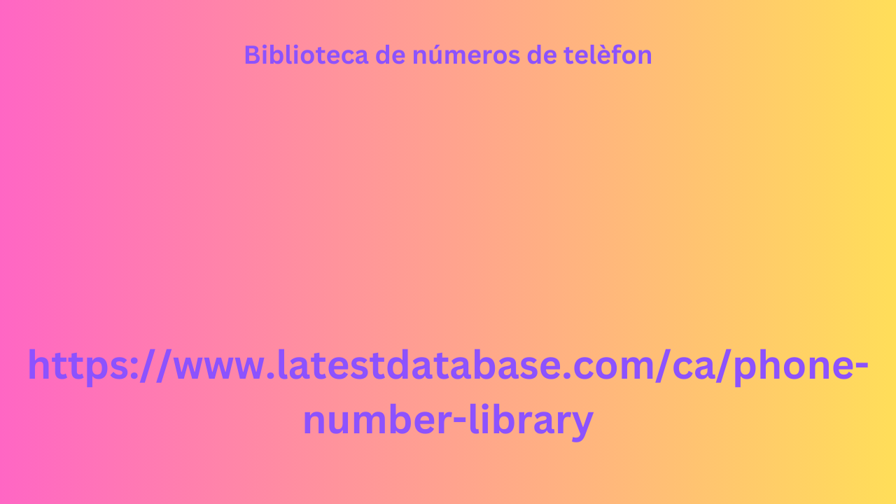 Biblioteca de números de telèfon