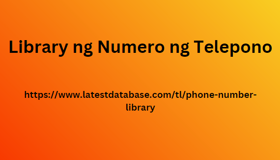 Library ng Numero ng Telepono