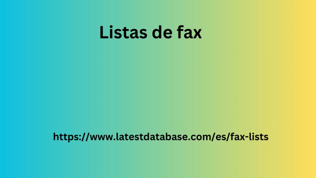 Listas de fax 5