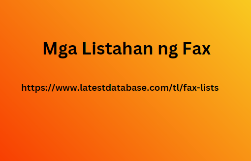 Mga Listahan ng Fax