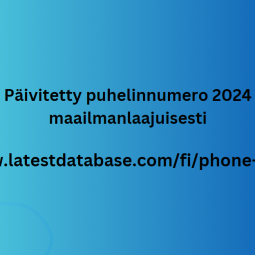 Päivitetty puhelinnumero 2024 maailmanlaajuisesti