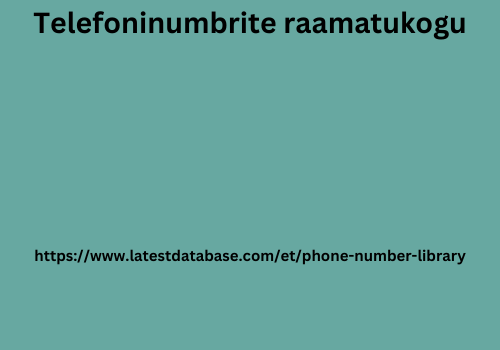 Telefoninumbrite raamatukogu