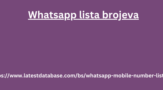 Whatsapp lista brojeva