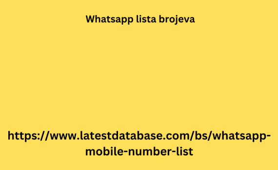 Whatsapp lista brojeva