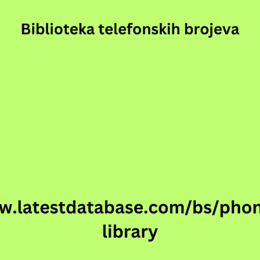 Biblioteka telefonskih brojeva