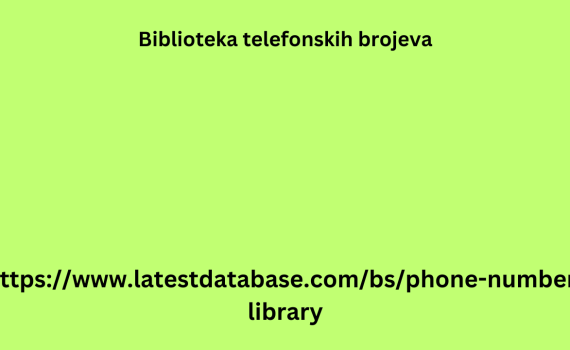 Biblioteka telefonskih brojeva