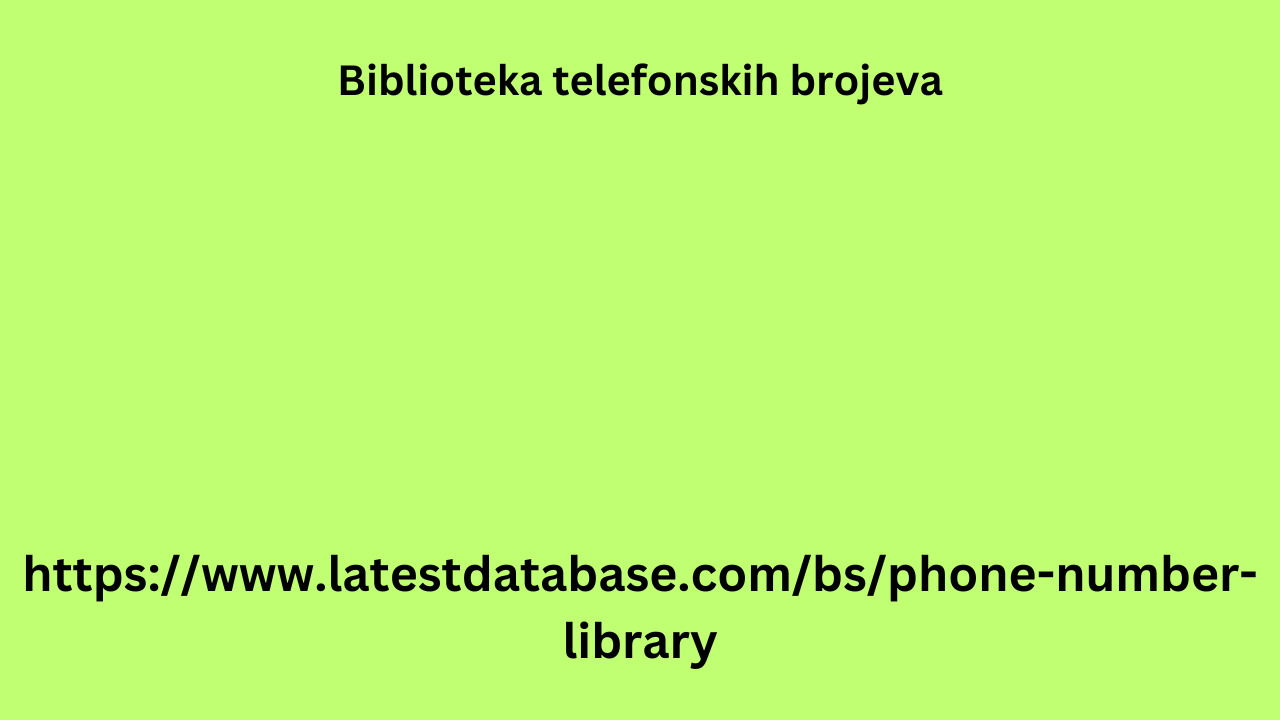 Biblioteka telefonskih brojeva