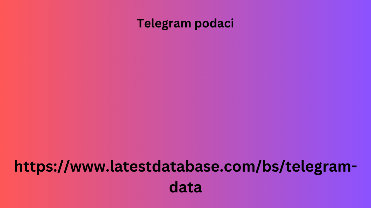 Telegram podaci