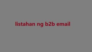 listahan ng b2b email