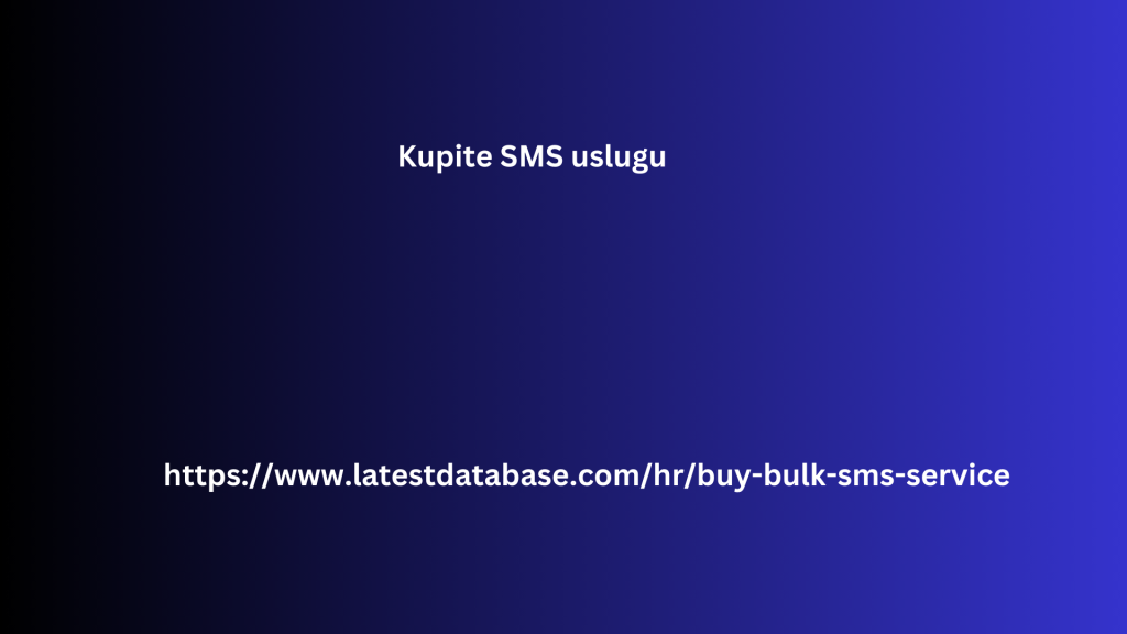 Kupite SMS uslugu