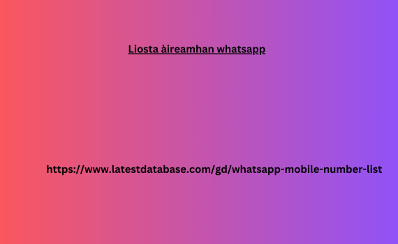 Liosta àireamhan whatsapp