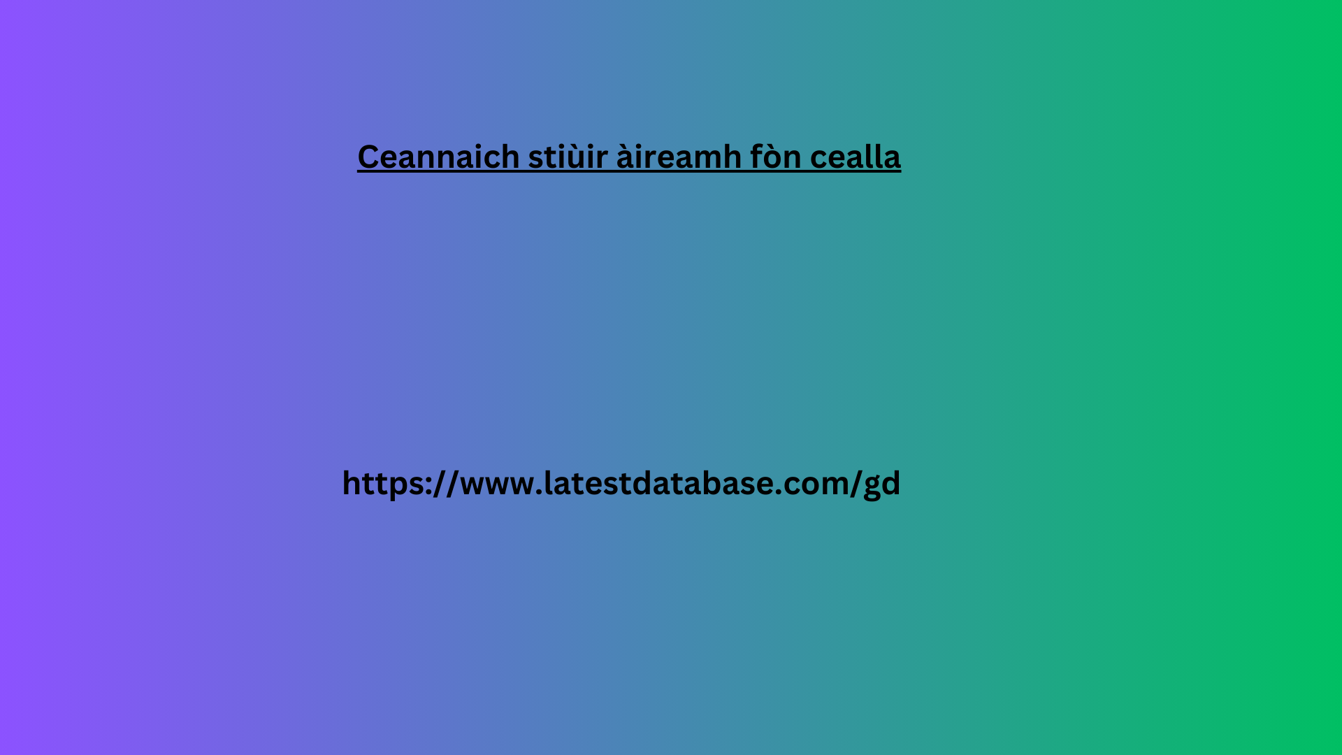 Ceannaich stiùir àireamh fòn cealla