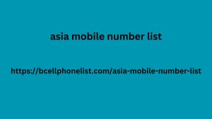 asia mobile number list