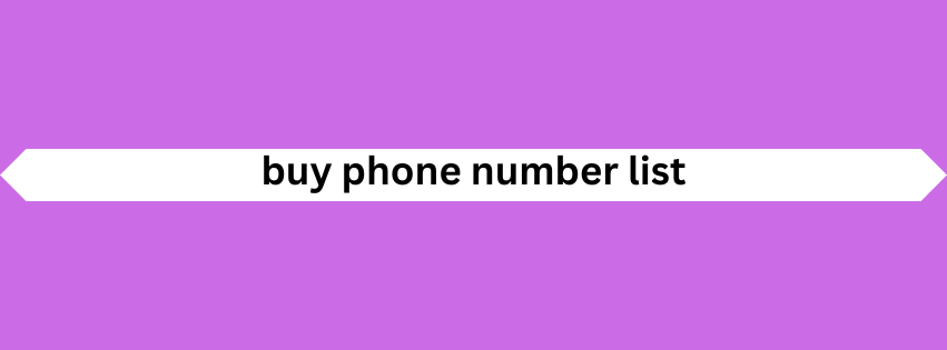 buy phone number list