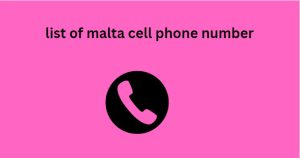 list of malta cell phone number