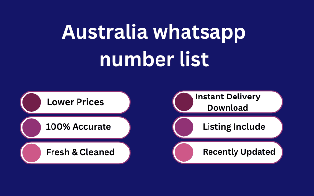 Australia whatsapp number list