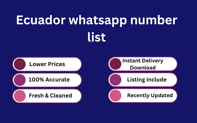 Ecuador whatsapp number list