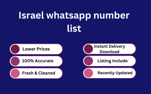 Israel whatsapp number list