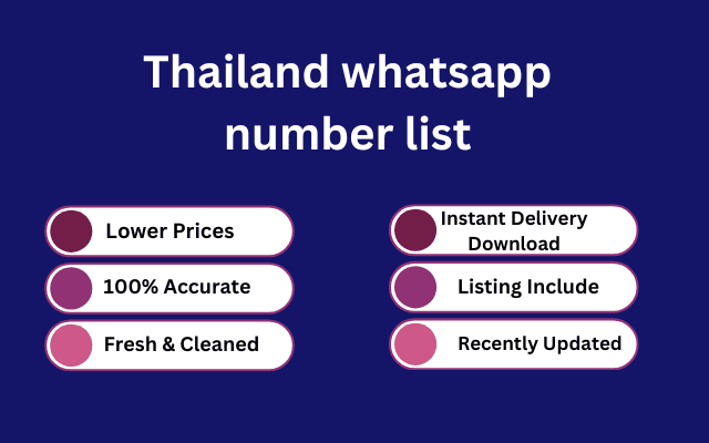 Thailand whatsapp number list